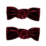 Bow Shoe Clips Bordo