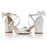 Arabella Block Mid Satin Back Bow