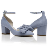 Hetty Mid Bow Blue Wide