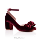 Bow Shoe Clips Bordo