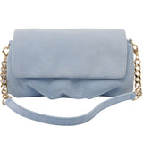 Riley Suede Clutch Blue