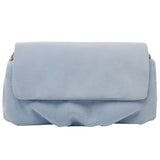 Riley Suede Clutch Blue