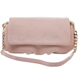 Riley Suede Clutch Rose Water