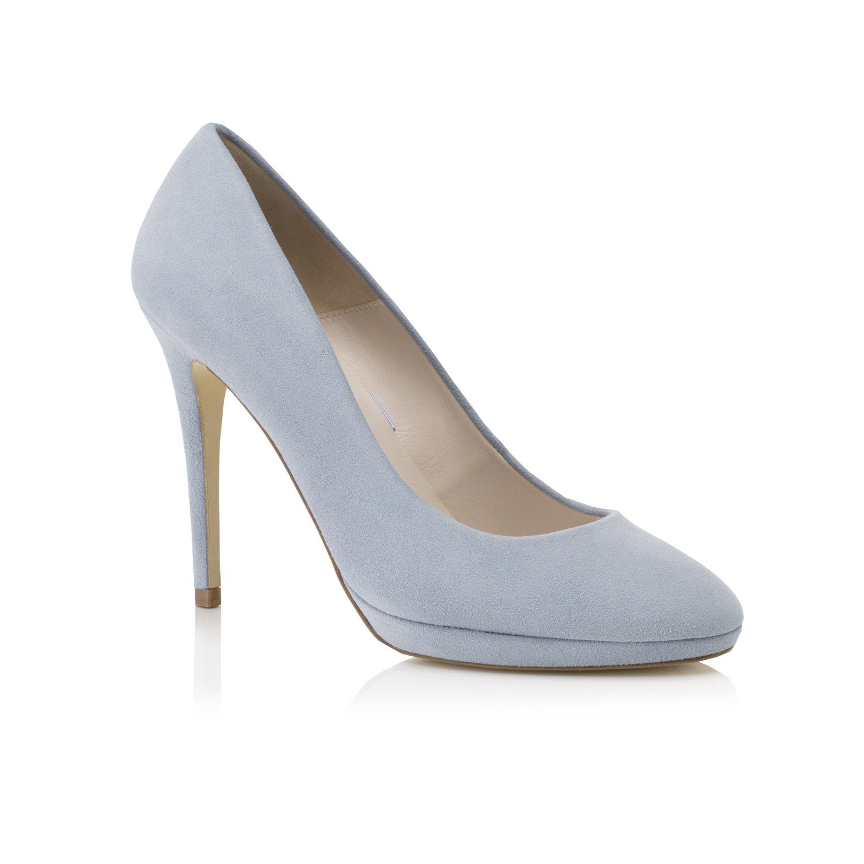 Light blue top court heels