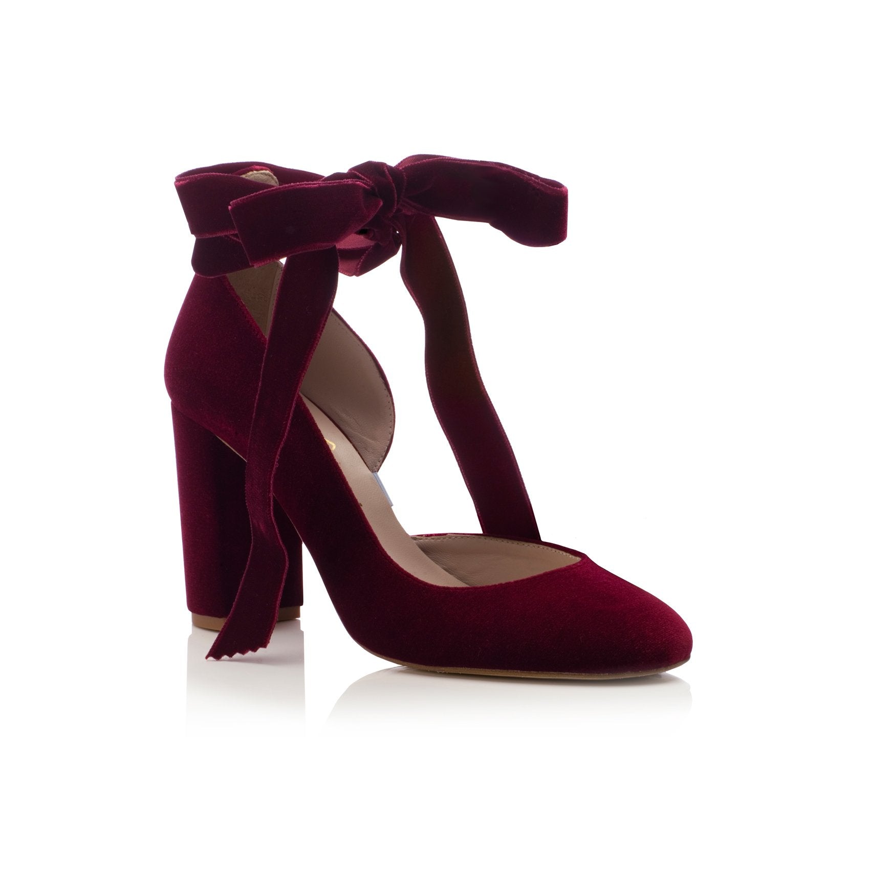 Pink velvet shoes sales uk