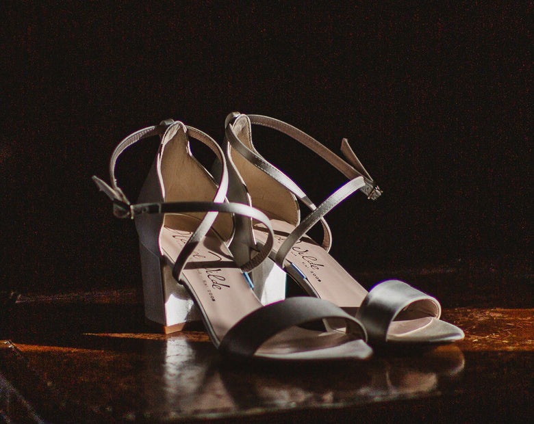 Sarah wears Arabella Block Mid Ivory