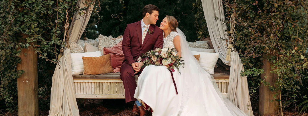 Caroline wears Hetty Bordo