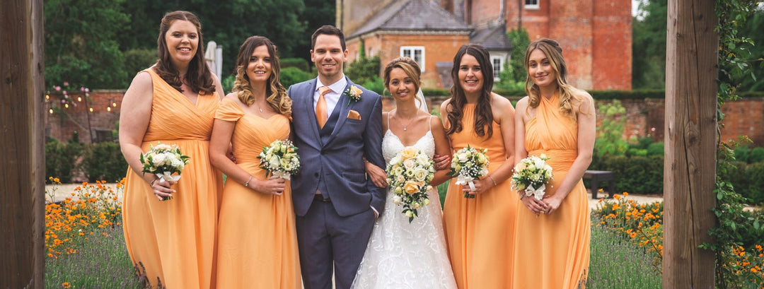 Caroline wears Arabella Block Mid Blossom