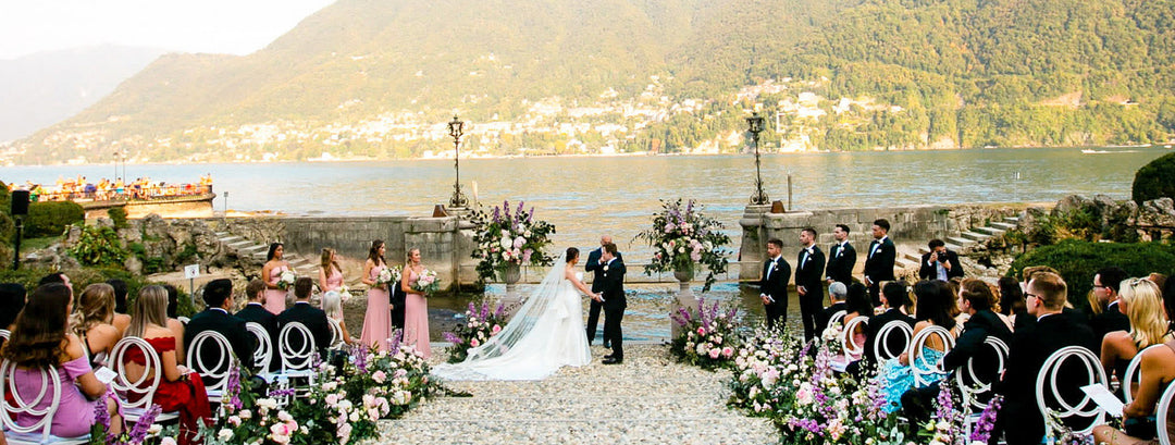 Abbi wears Arabella Block Ivory Blossom