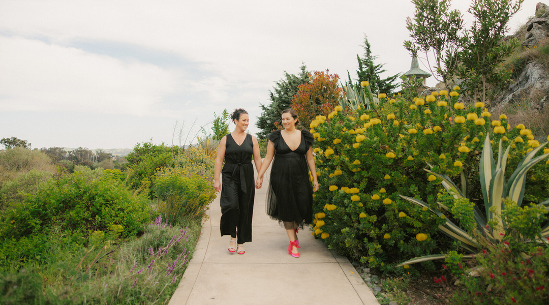 Mary wears Hetty Mid dyed Hot Pink