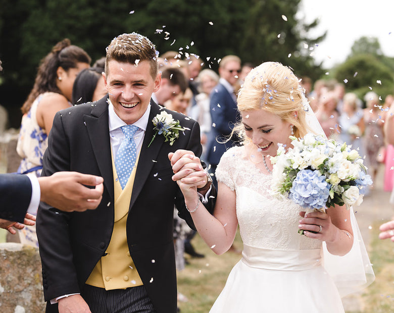 Alexandra wears Amy Blue Blossom