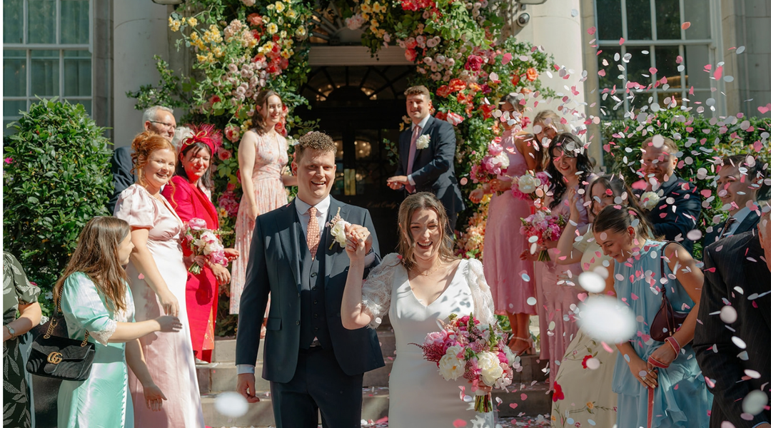 Alice & Tim with Hetty Mid Organza