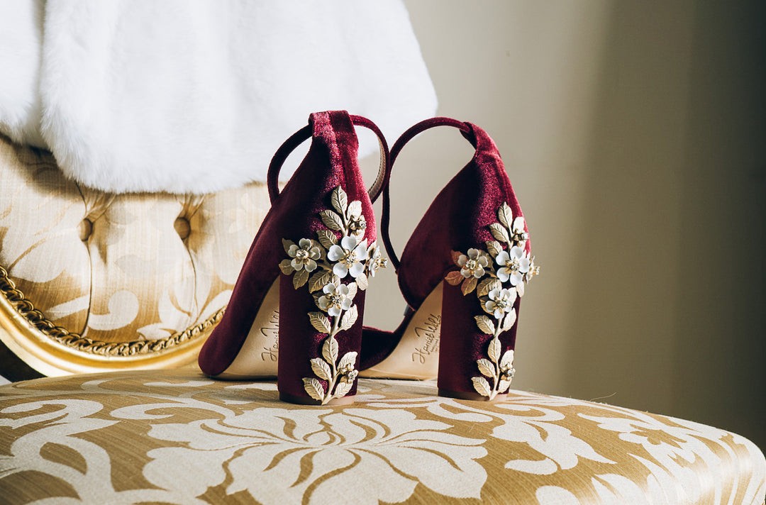 Daniela wears Hetty Bordo with Blossom Gold