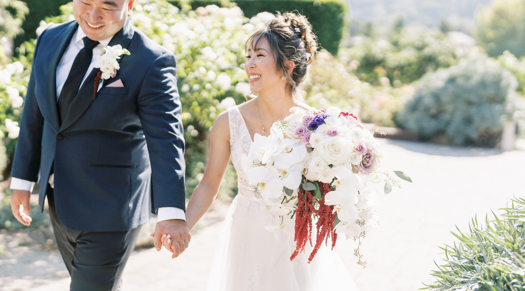 Laura wears Arabella Block Ivory with Pink Cherry