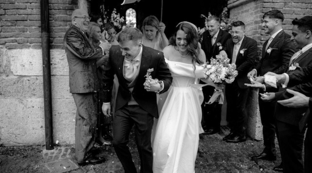 Emily wears Hetty Blue