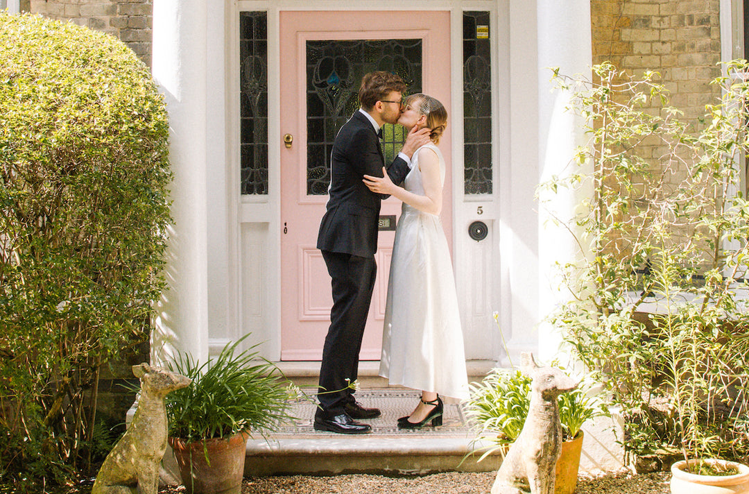 Helena wears Hetty Mid Forest Green