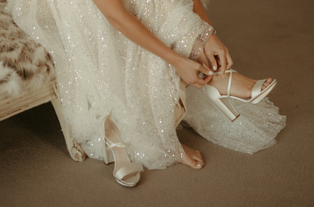 Isabelle wears Arabella Block Ivory