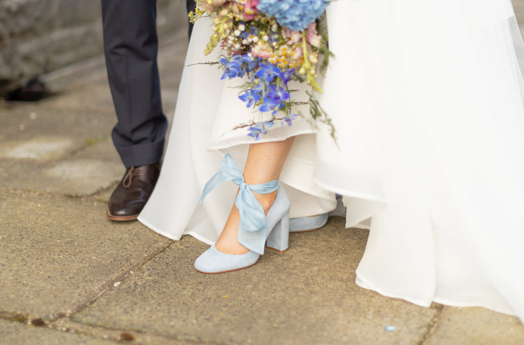 Lauren wears Hetty Blue Organza