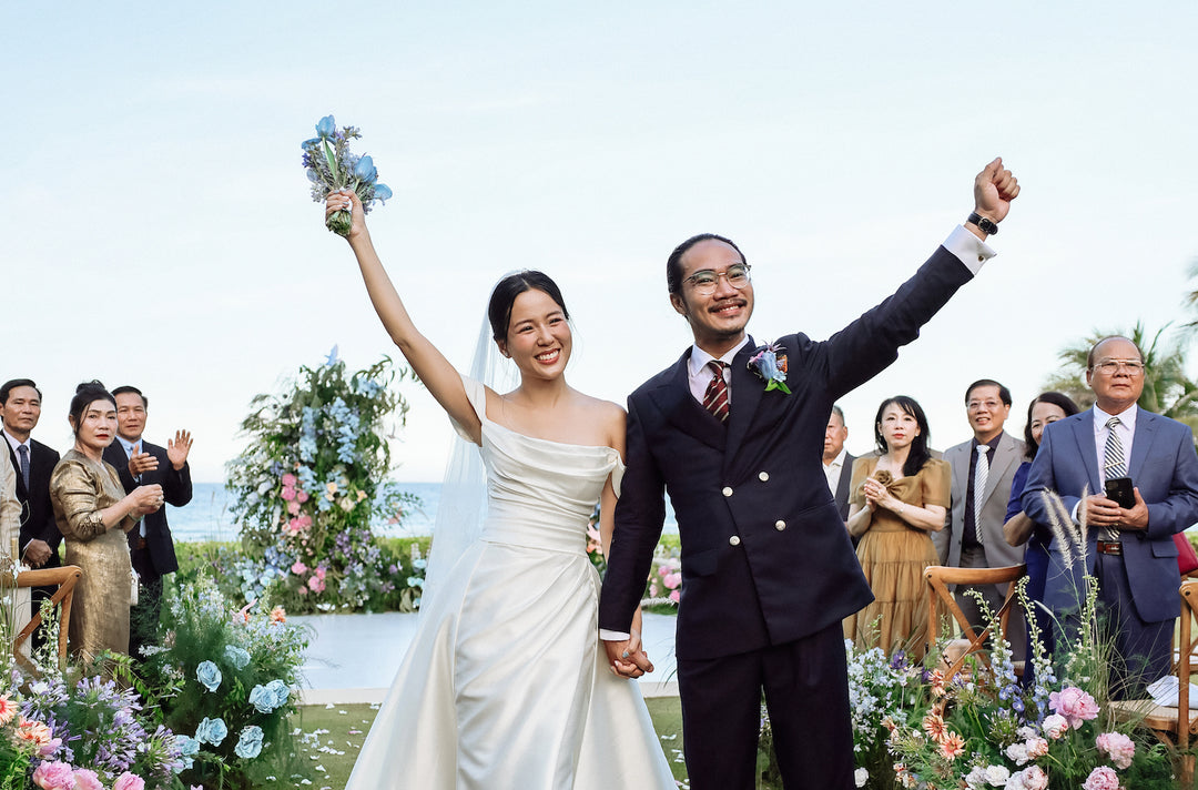 Uyen wears Amy Platform Blossom Small Silver