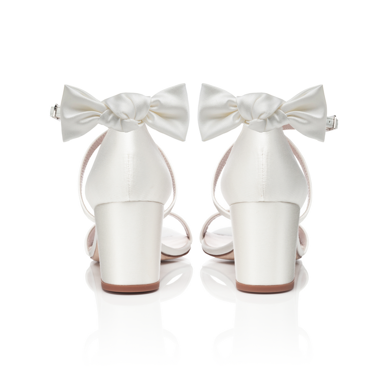 Arabella Block Mid Satin Back Bow