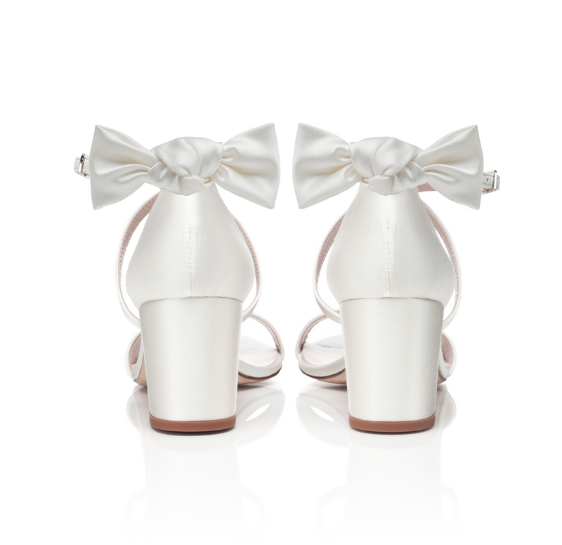 Arabella Block Mid Satin Back Bow