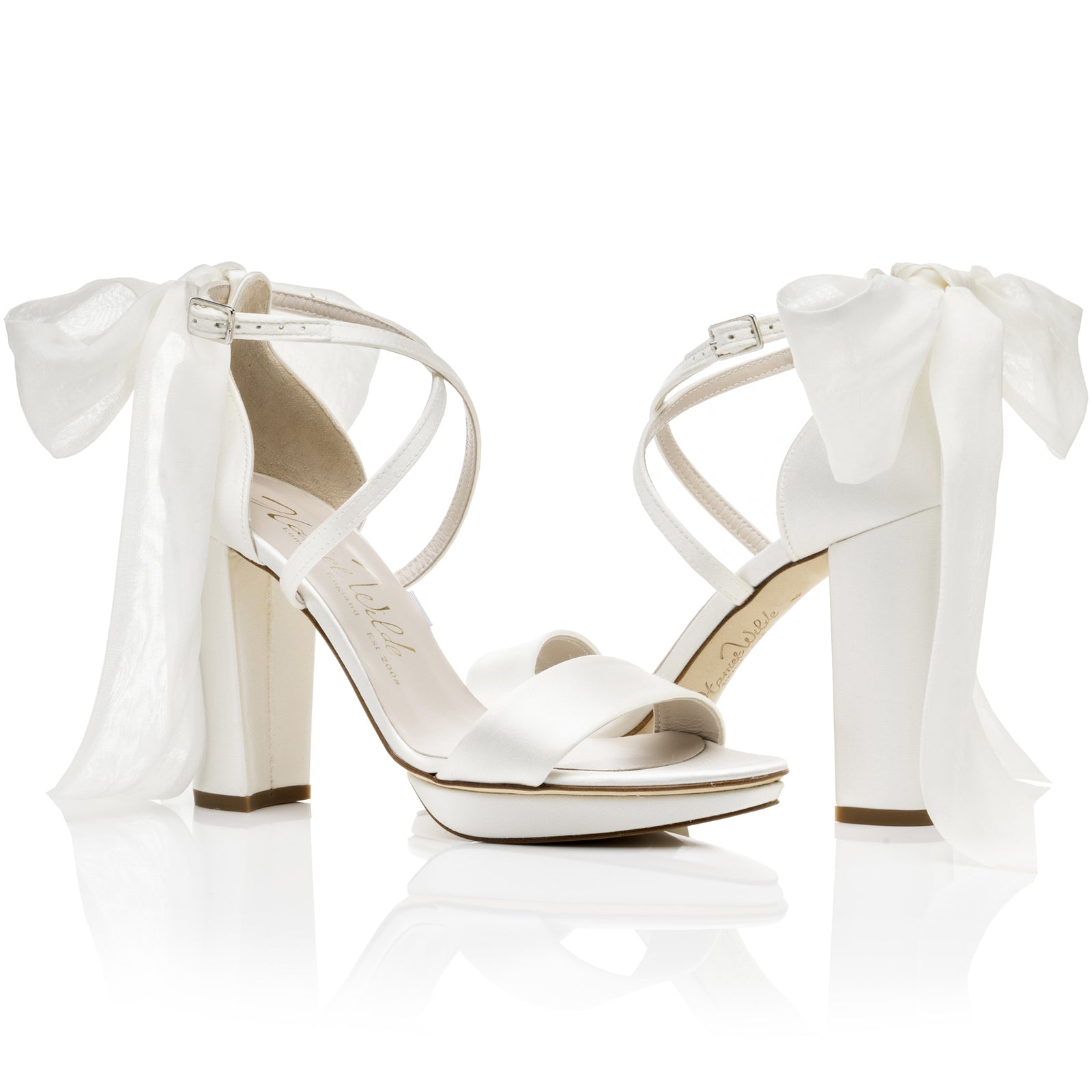 Block Heel Wedding Shoes Arabella Block Heel Ivory Bridal Shoes