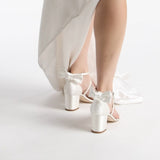 Arabella Block Mid Satin Back Bow