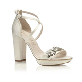 Block Blossom Ivory Wedding Shoes