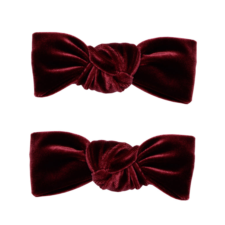 Bow Shoe Clips Bordo