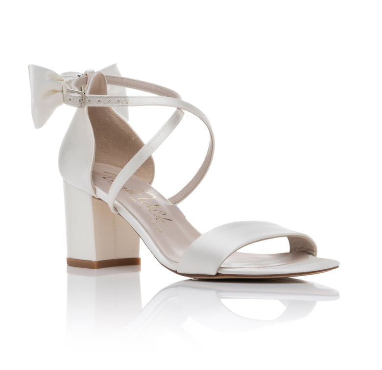 Arabella Block Mid Satin Back Bow