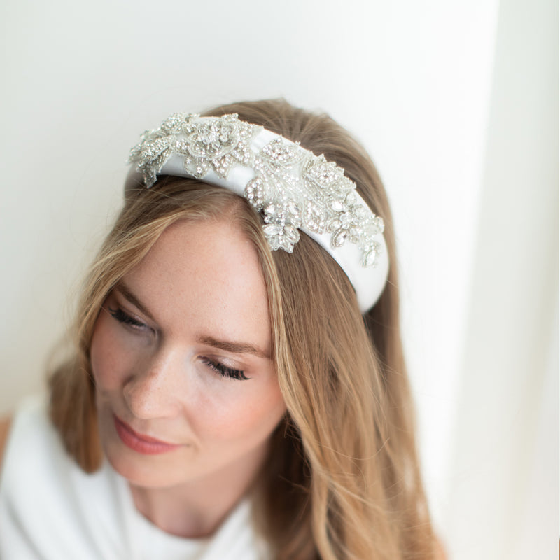 Floris Satin Wedding Headband
