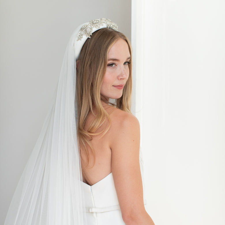 Floris Satin Wedding Headband