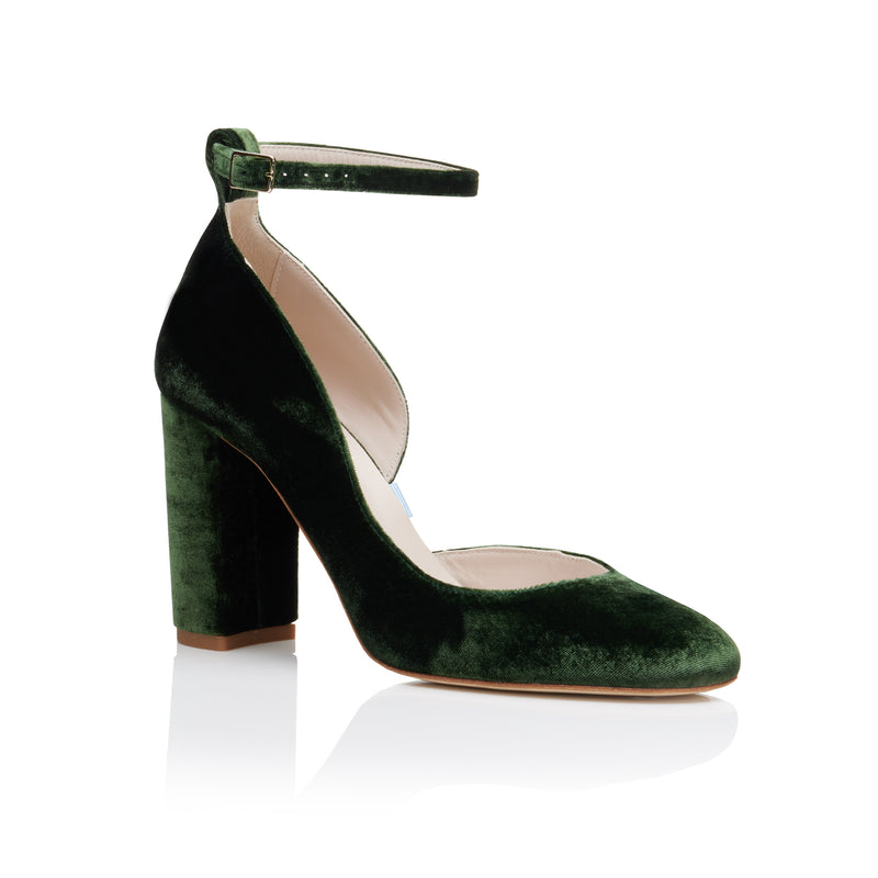 Forest Green Ankle Straps - Ships June 2024
