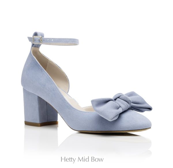 Bow Shoe Clips Blue