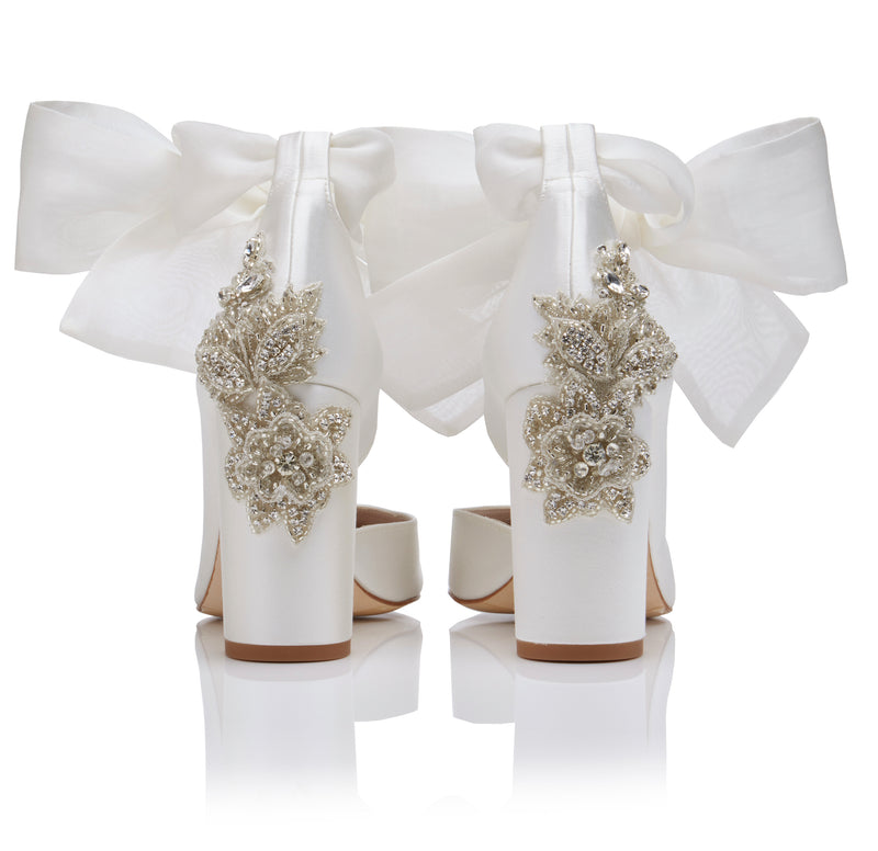 22 Trendy Block Heel Wedding Shoes | Chunky, Pearls, Bows