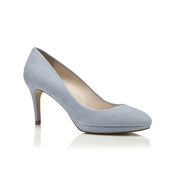 Amy Mid Heel Blue Wedding Shoes