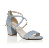 Arabella Mid Heel Blue Bridal Shoes