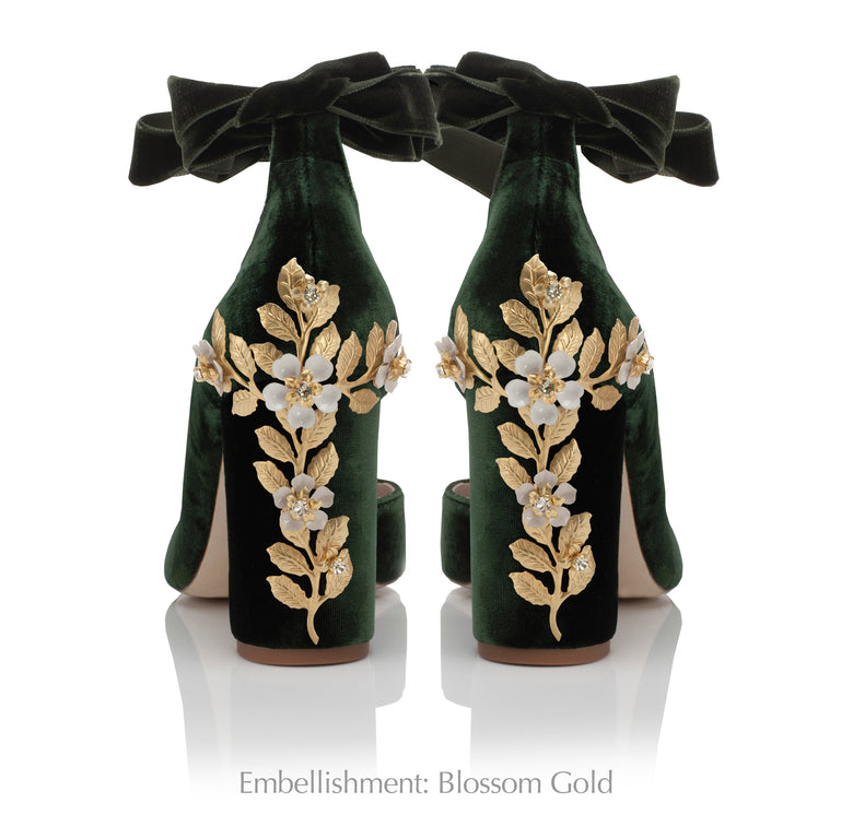 Hetty Forest Green Custom Embellished