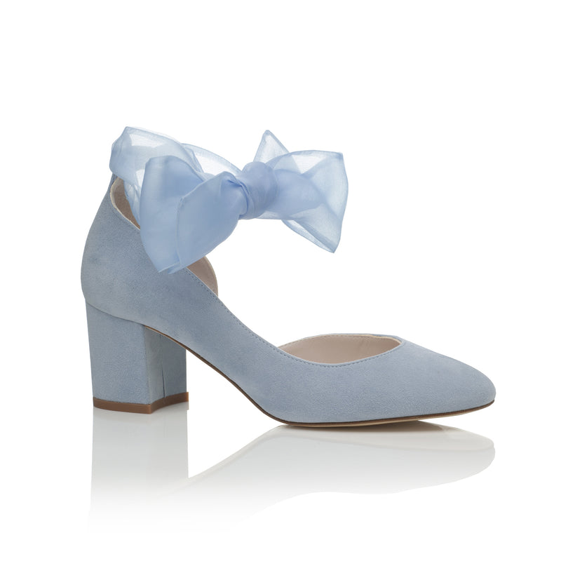 Hetty Mid Heel Blue Wedding Shoes