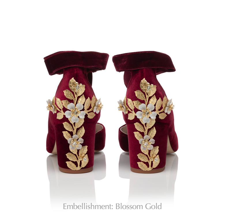 Hetty Mid Bordo Custom Embellished