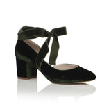 Hetty Velvet Green  Wedding Shoes