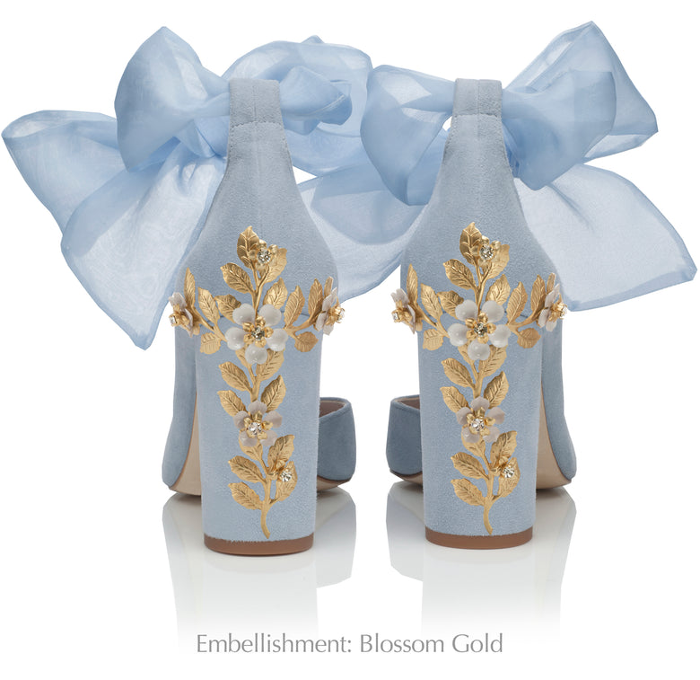 Hetty Blue Organza Custom Embellished