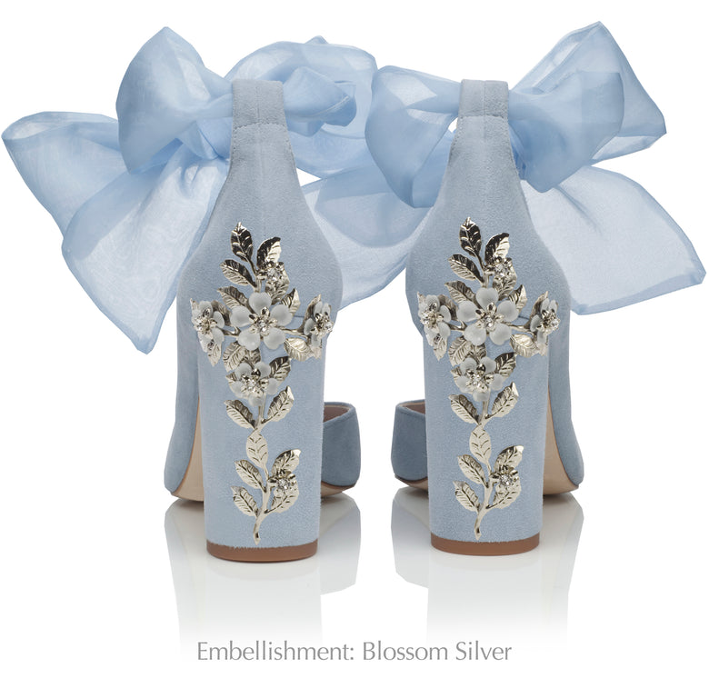 Hetty Blue Organza Custom Embellished