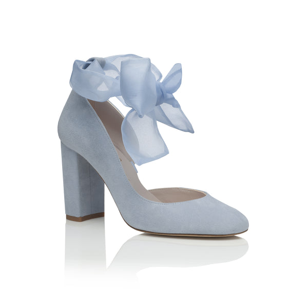 Hetty Blue Organza Wedding Shoes