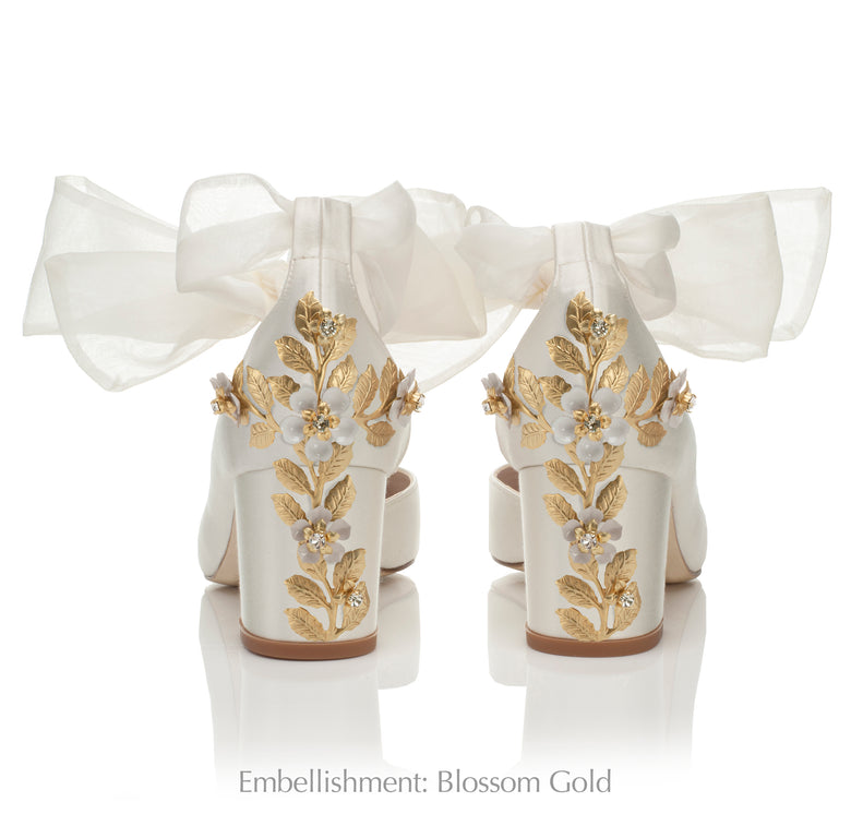 Hetty Mid Ivory Organza Custom Embellished