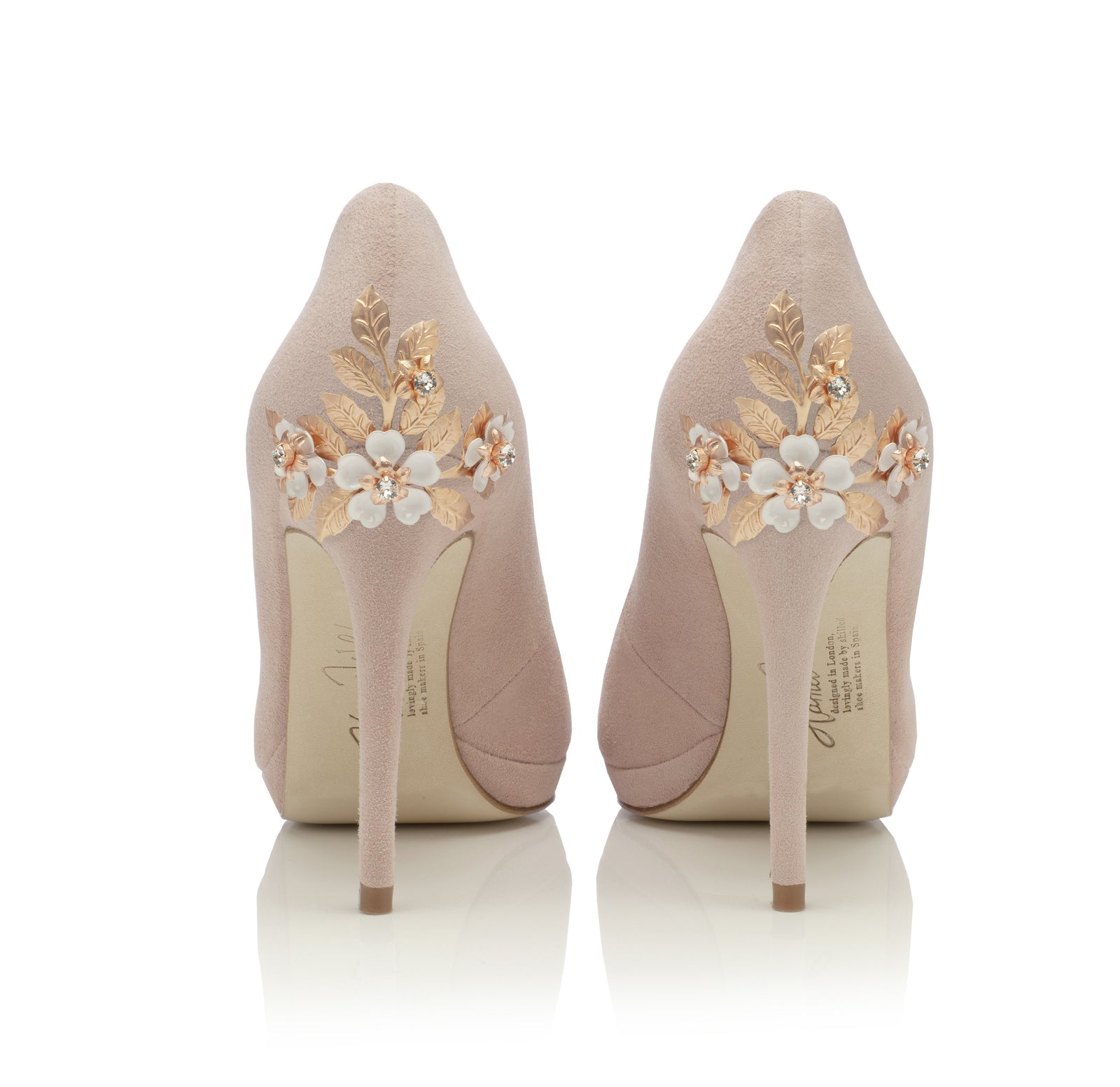 Rose gold bridal shoes uk shop