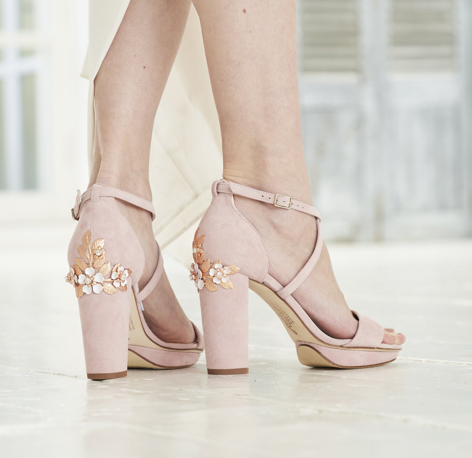 Wedding Shoes Dusky Pink Block Heels BELLA Dusty Pink Wedding
